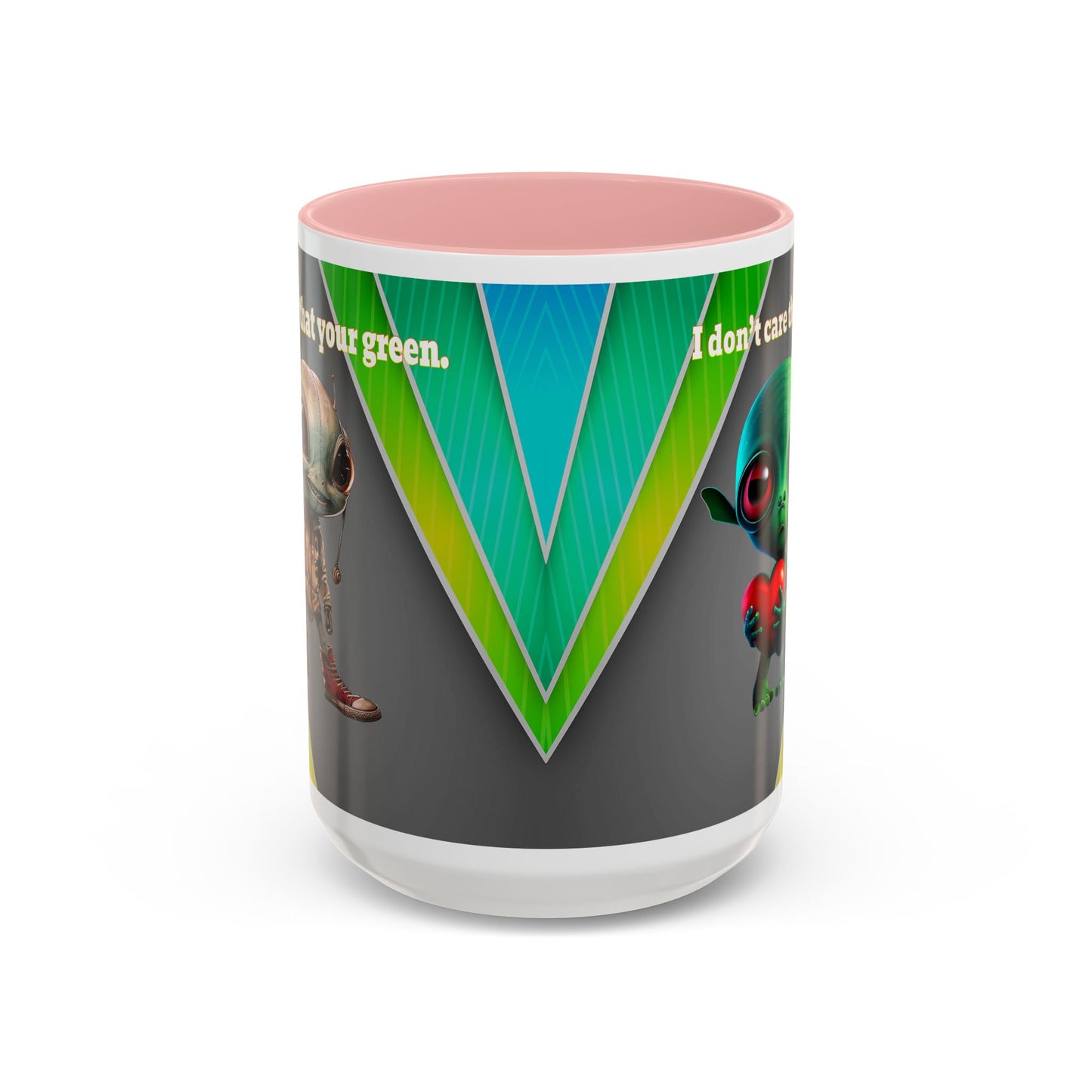 I don't care that your grey - Accent Mug (rainbow split)
