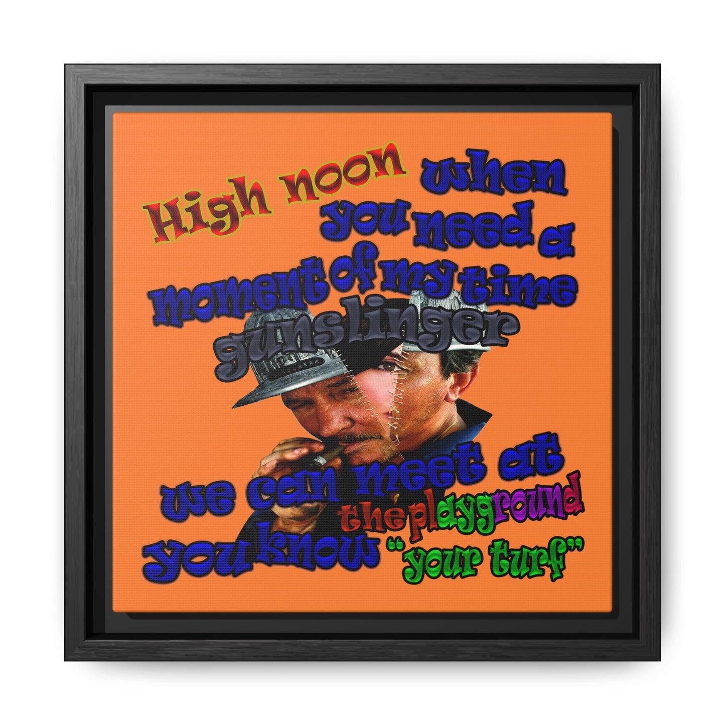 high noon - framed canvas art (crusta)