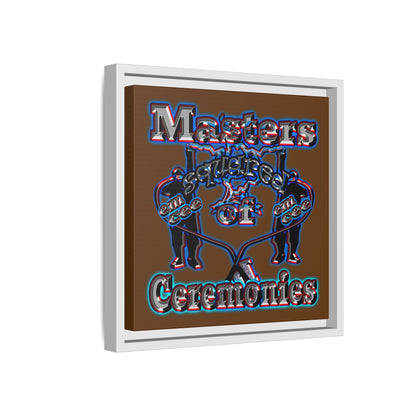 em cee squared - framed canvas art (brown)
