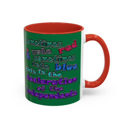 declaration of the independents - Accent Mug (dark green)