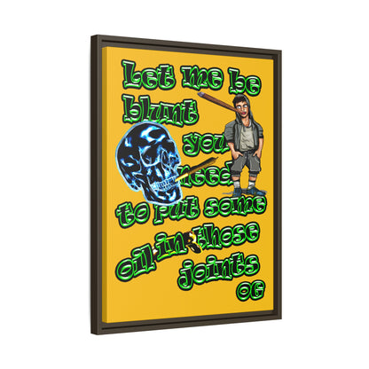 og - framed canvas art (yellow)