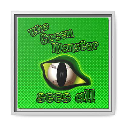 green monster - framed canvas art (logo green)