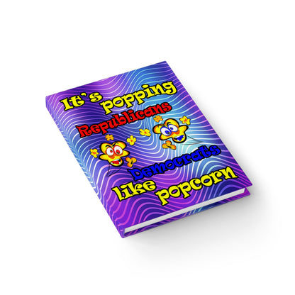 popping like popcorn - journal-lined (purple wave)