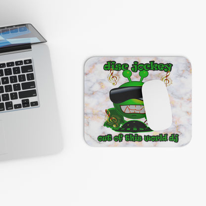 disc jockey - Mouse Pad (Rectangle) (white marble)