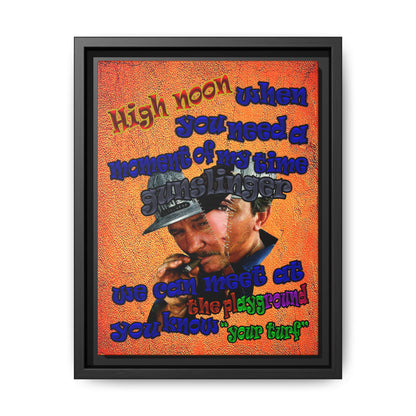 high noon - framed canvas art (burnt orange)