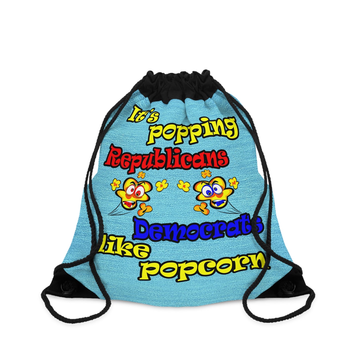 popping like popcorn - Drawstring Bag (faded blue)