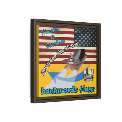 shoot for the stars - framed canvas art (yellow)