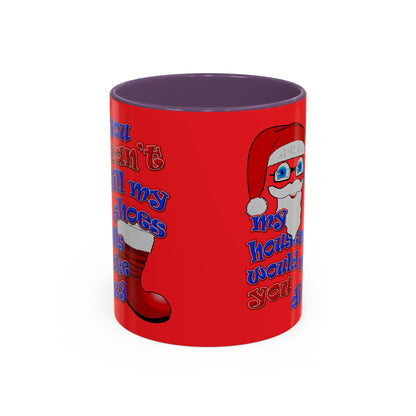 santa's shoes - Accent Mug (red)
