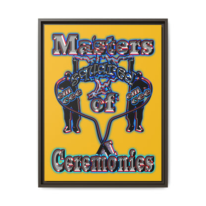 em cee squared - framed canvas art (yellow)