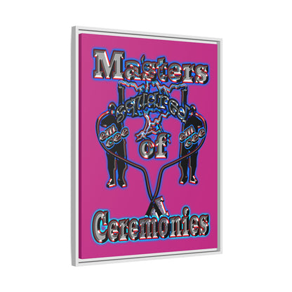 em cee squared - framed canvas art (pink)