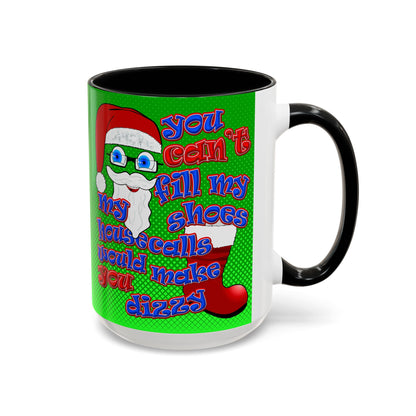 santa's shoes - Accent Mug (logo green)