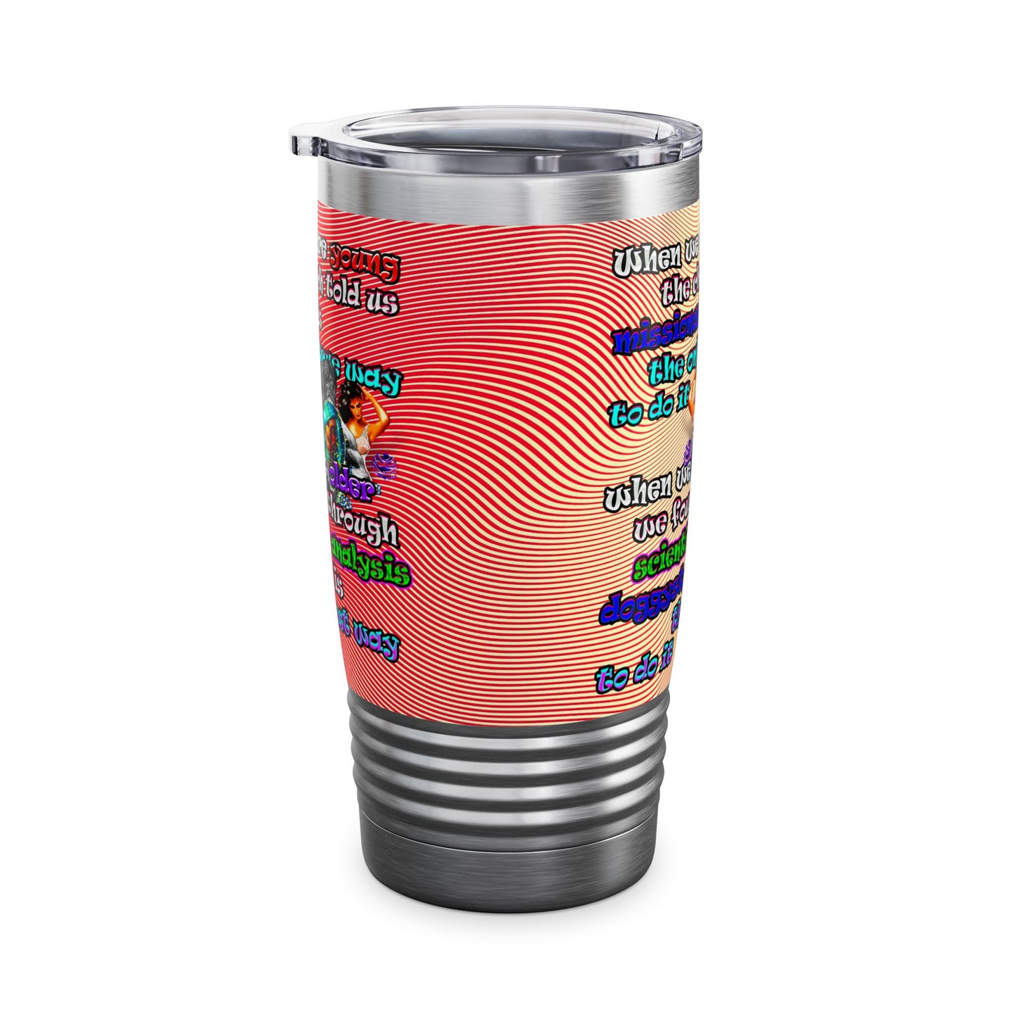 doggystyle - Ringneck Tumbler, 20oz (yellow-orange wave)