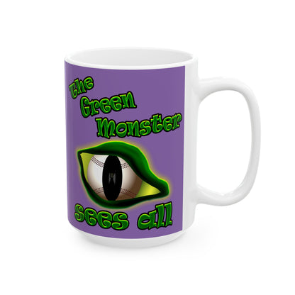 green monster - White Mug (light purple)
