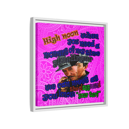 high noon - framed canvas art (pink swirl)