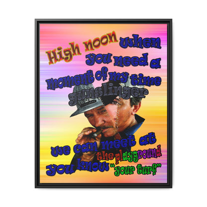 high noon - framed canvas art (color blur)
