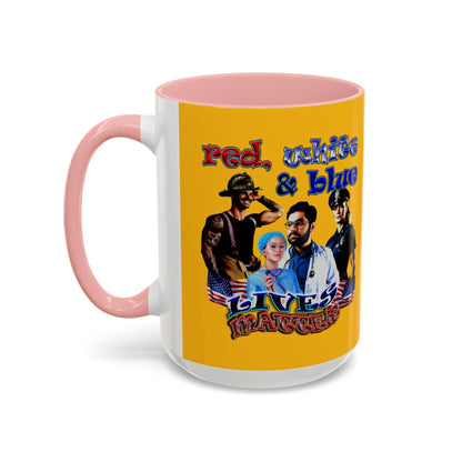 rw&b lives matter - Accent Mug (yellow)