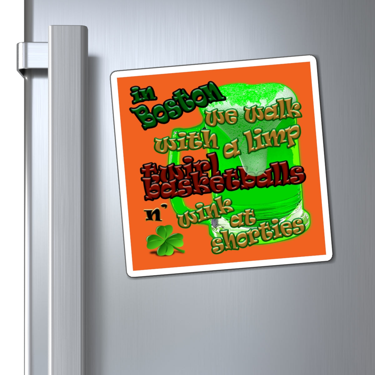 celtics logo - Magnets - (orange)