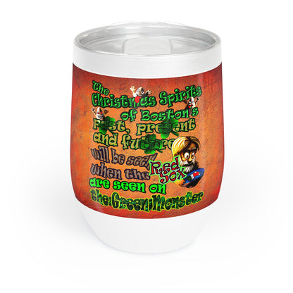 christmas spirits of boston - Chill Wine Tumbler (burnt orange)