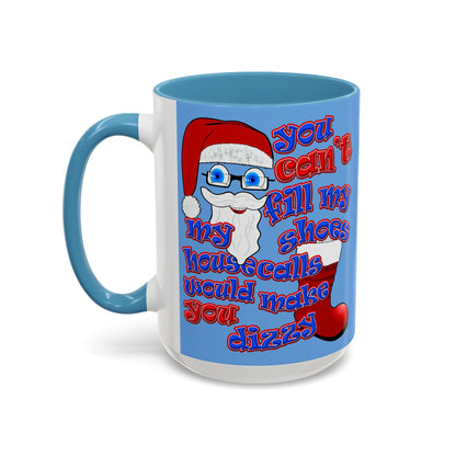 santa's shoes - Accent Mug (light blue)