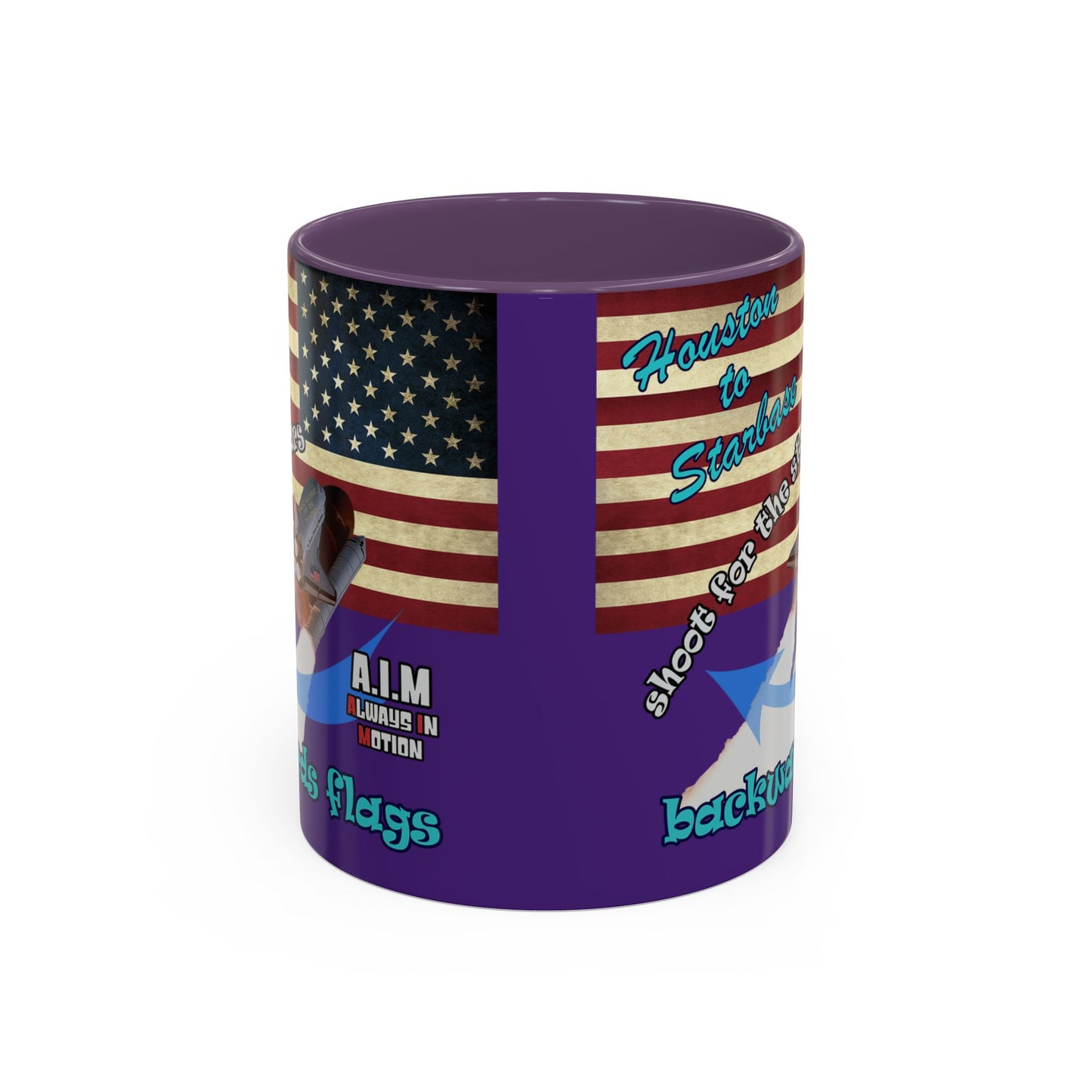 shoot for the stars - Accent Mug (purple)