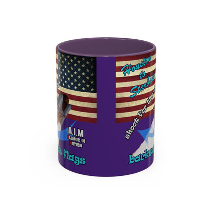 shoot for the stars - Accent Mug (purple)