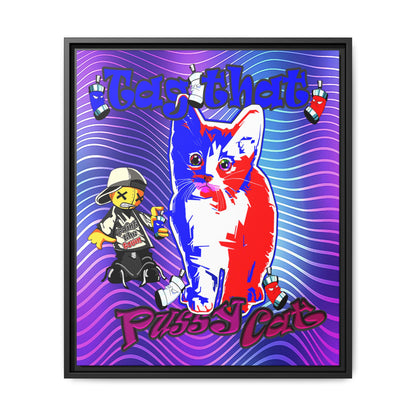 tag that - framed canvas art (purple wave)