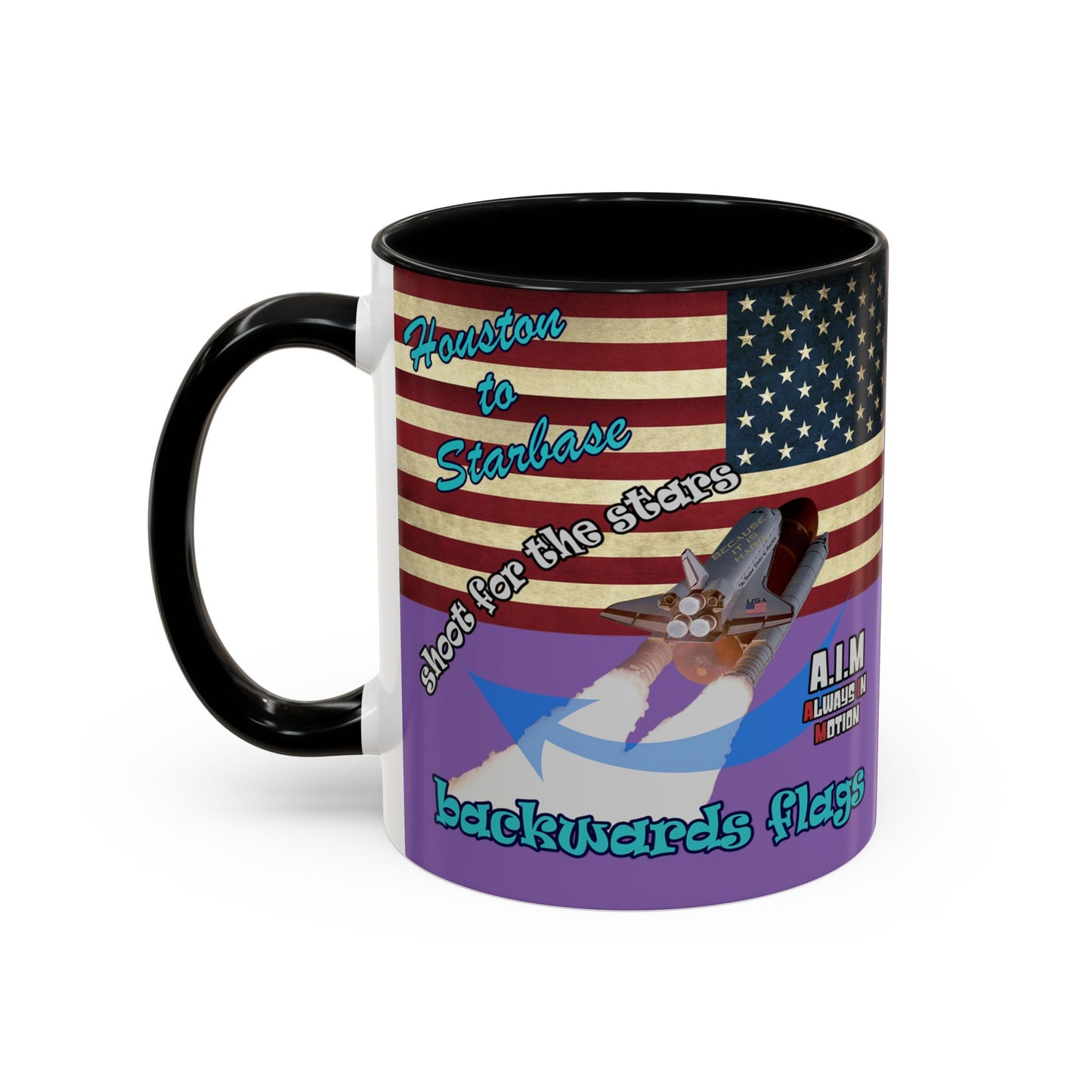 shoot for the stars - Accent Mug (light purple)