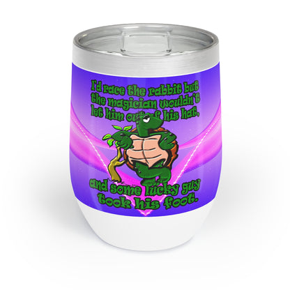 turtle race - Chill Wine Tumbler (purple-pink wave)