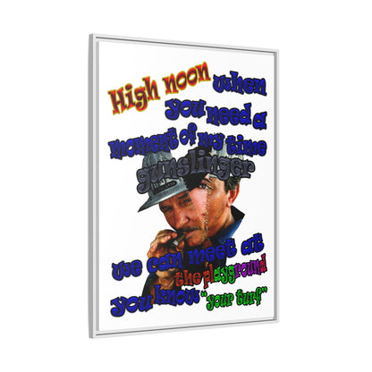 high noon - framed canvas art (white)