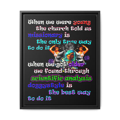 doggystyle - framed canvas art (black)