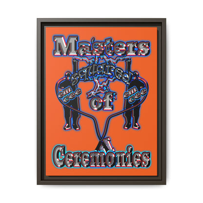 em cee squared - framed canvas art (orange)