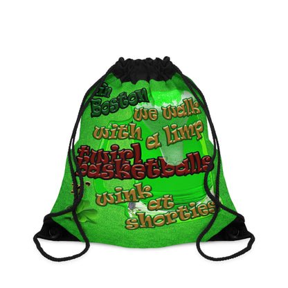 celtics logo - Drawstring Bag (green turf)
