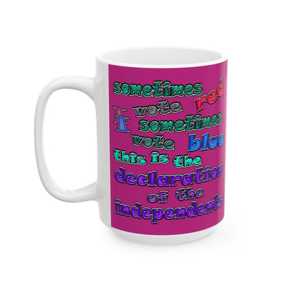 declaration of the independents - White Mug (pink)