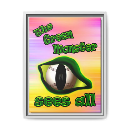 green monster - framed canvas art (color blur)