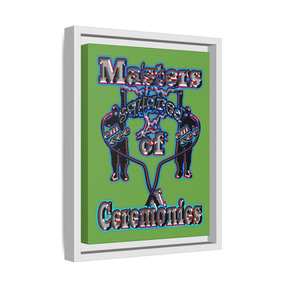 em cee squared - framed canvas art (green)