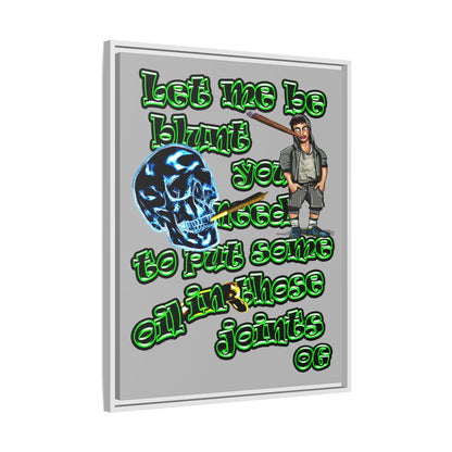 og - framed canvas art (light grey)