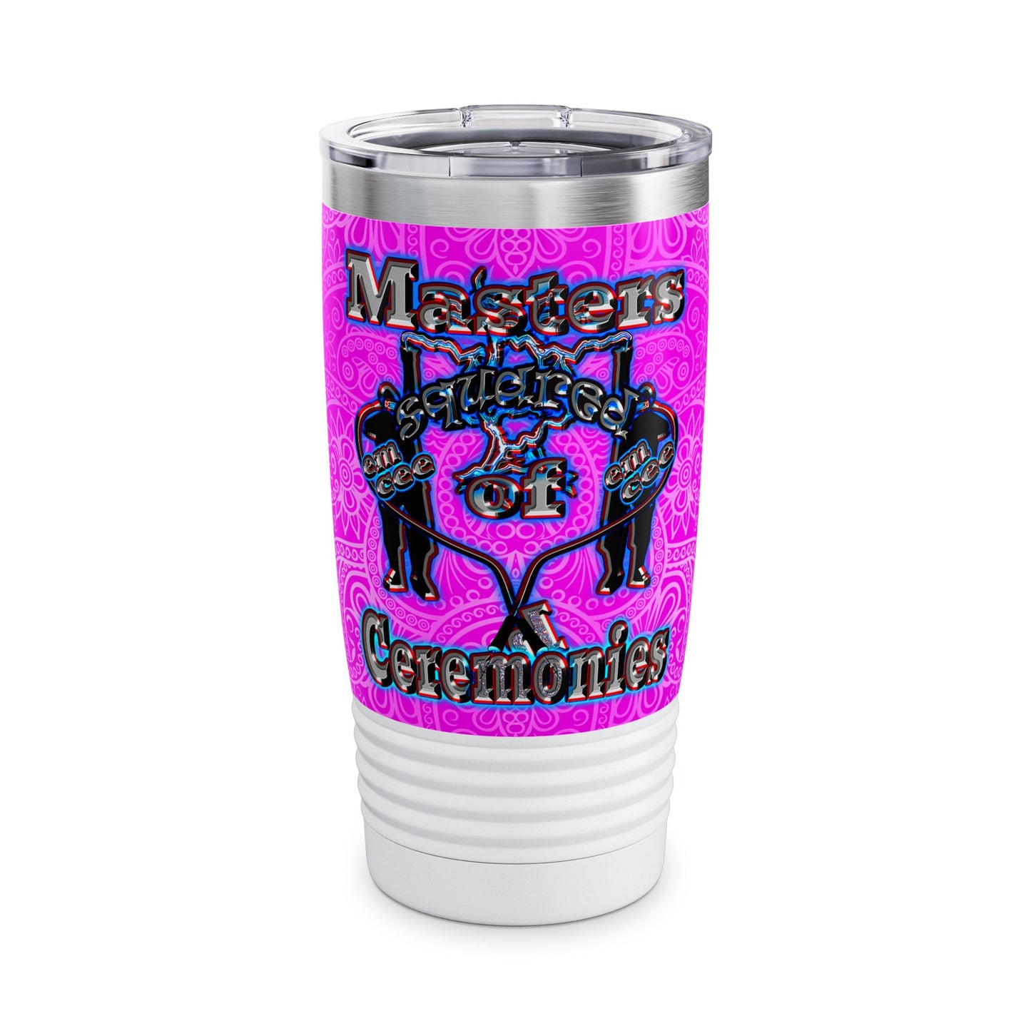 em cee squared - Ringneck Tumbler, 20oz (pink swirl)