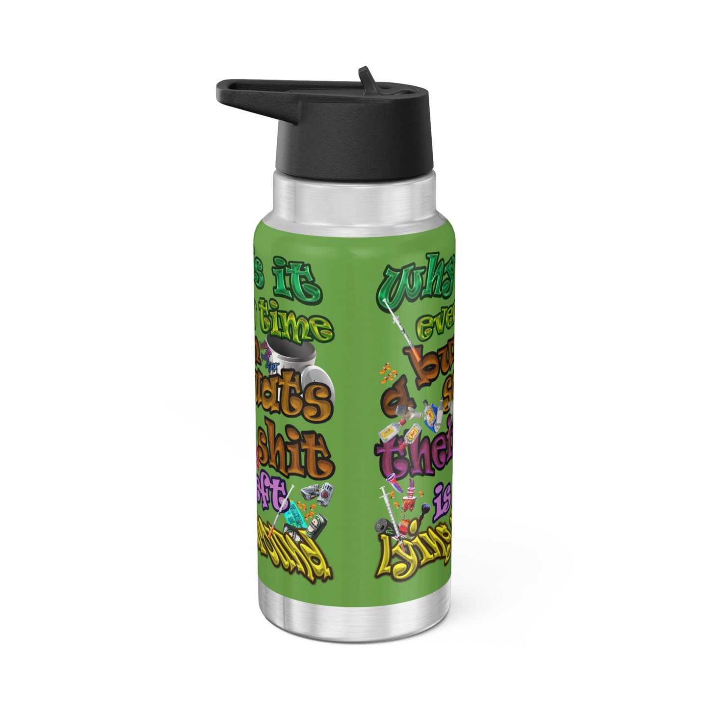 the bum's shit - Gator Tumbler, 32oz (green)