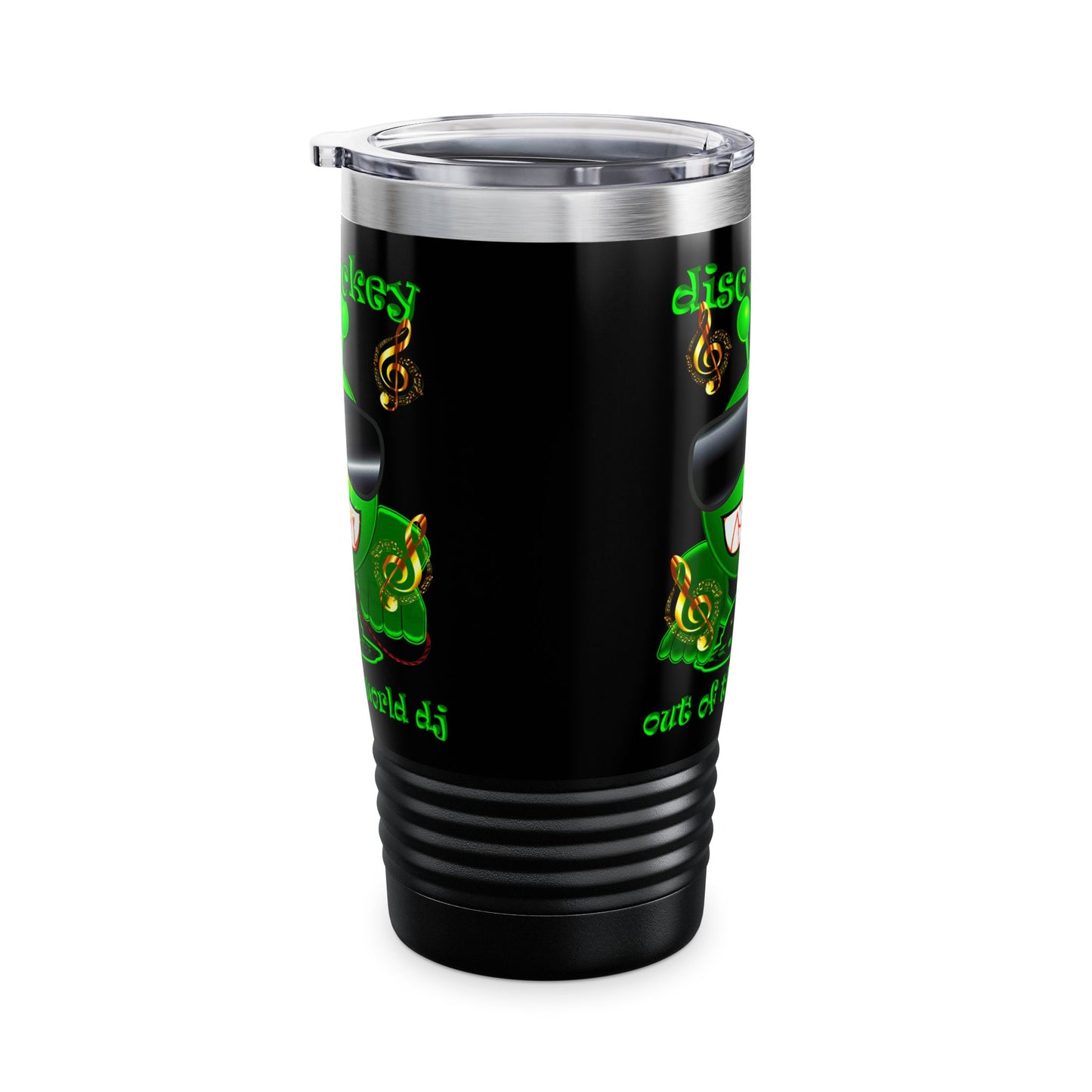 disc jockey - Ringneck Tumbler, 20oz (black)