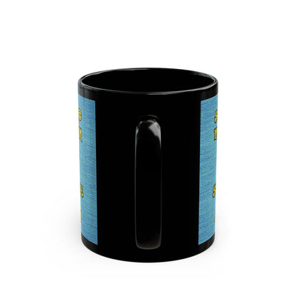 shoot the moon again - Black Mug (faded blue)