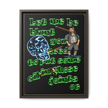og - framed canvas art (black)