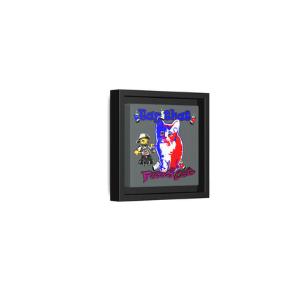 tag that - framed canvas art (dark grey)