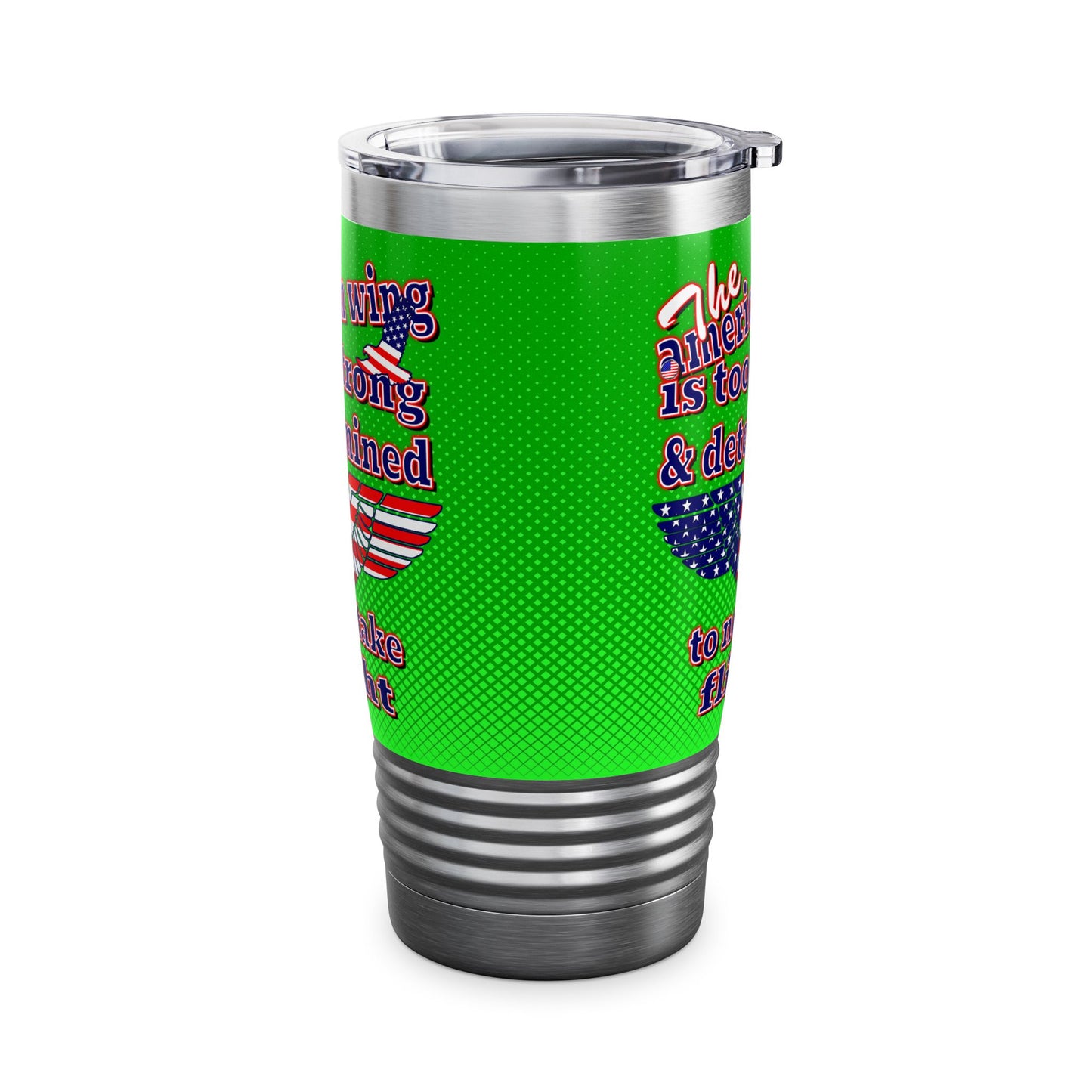 american wing - Ringneck Tumbler, 20oz (logo green)