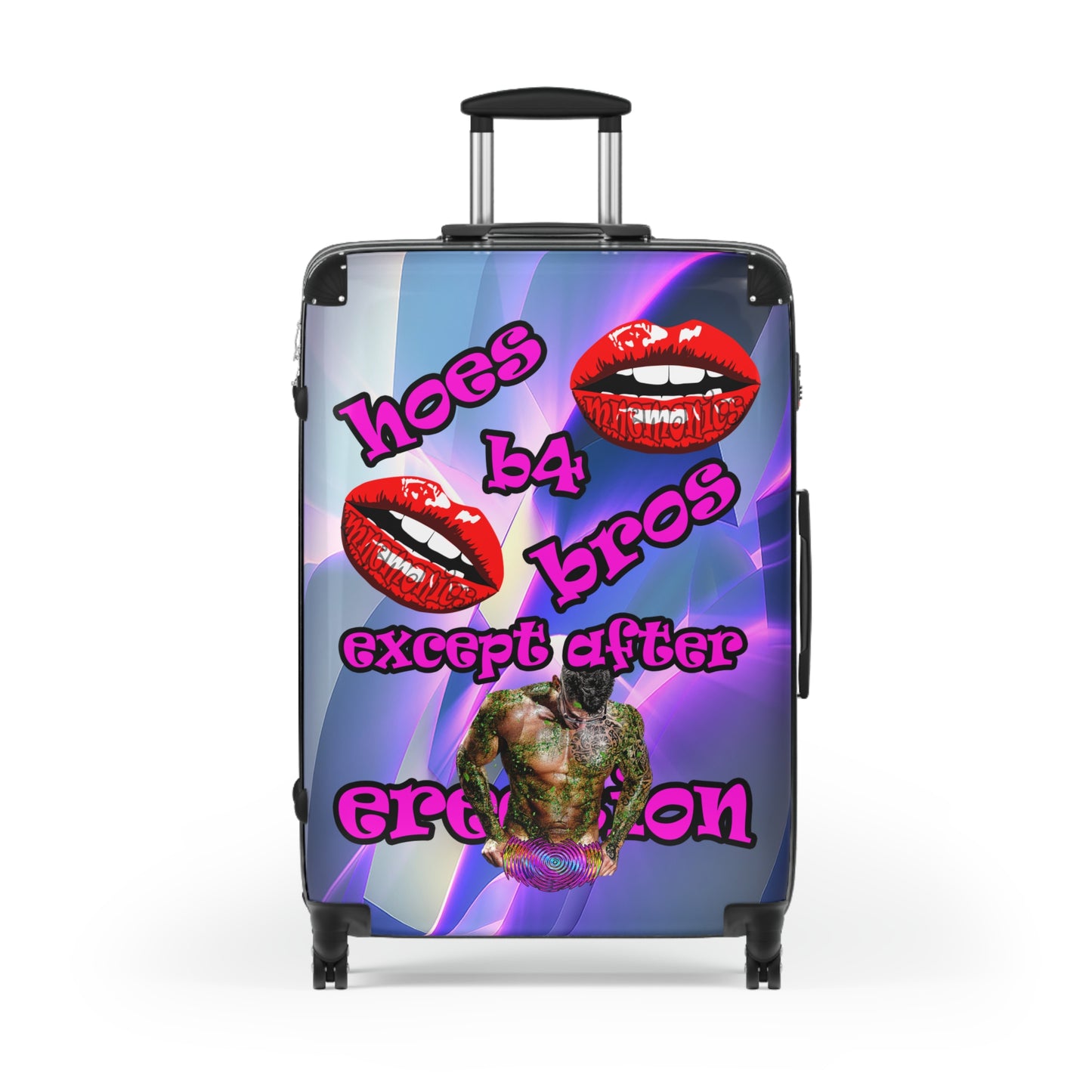 hoes b4 bros - Suitcase (grey-pink wave)