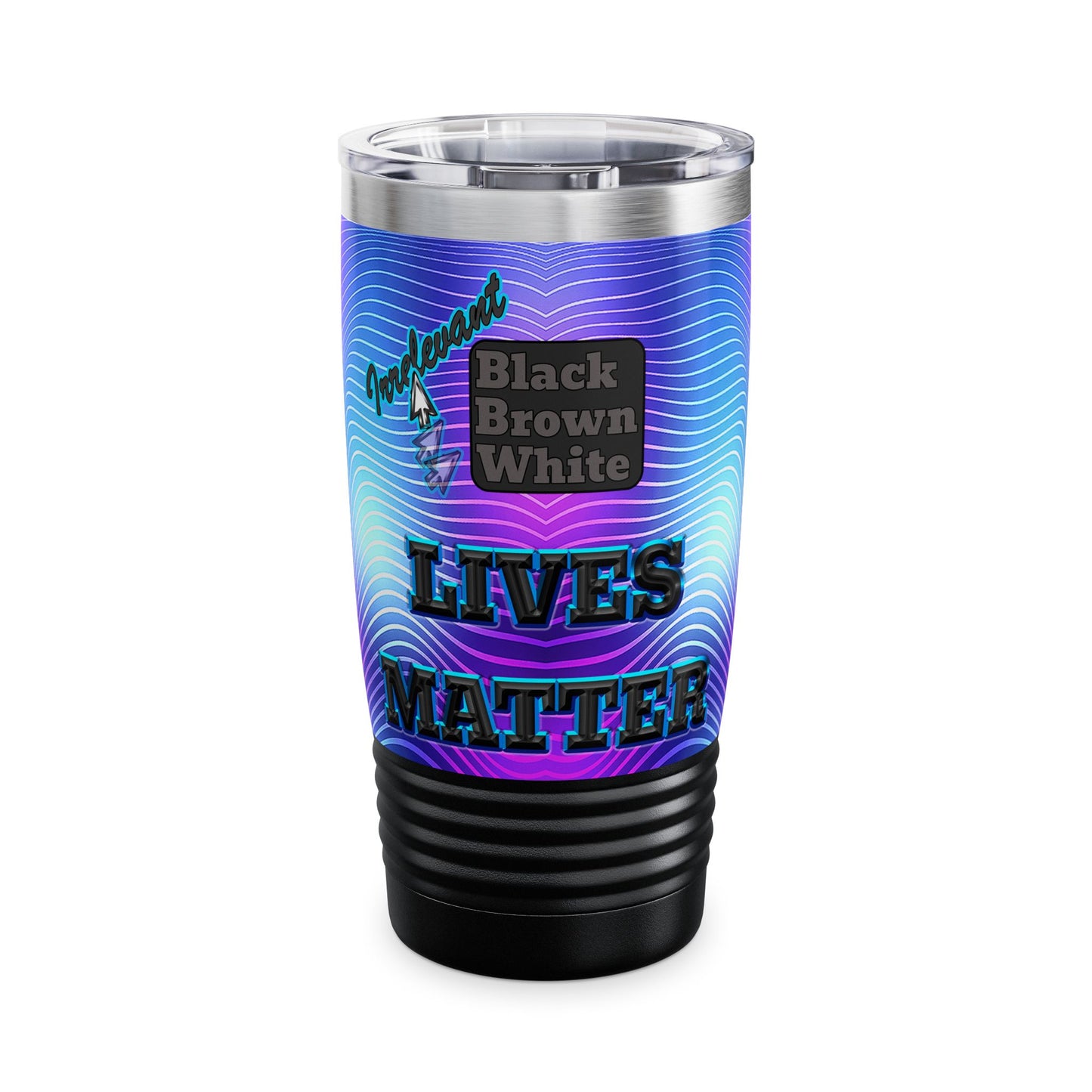 irrelevant - Ringneck Tumbler, 20oz (purple wave)