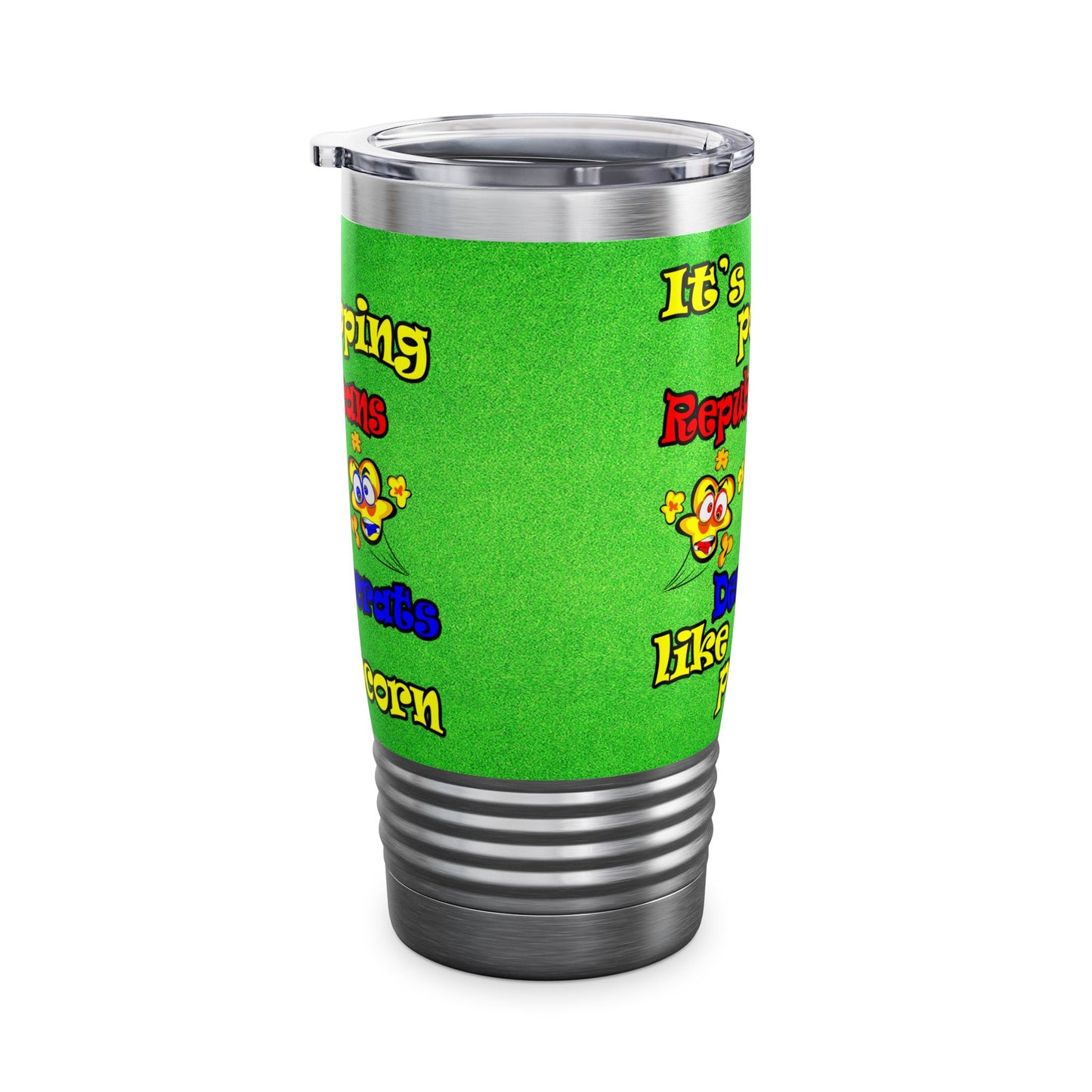 popping like popcorn - Ringneck Tumbler, 20oz (green turf)