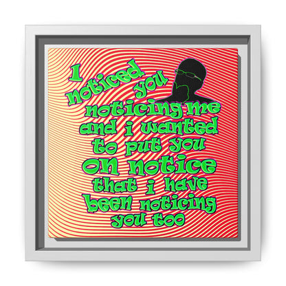 noticed you noticing - framed canvas art (yellow-orange wave)