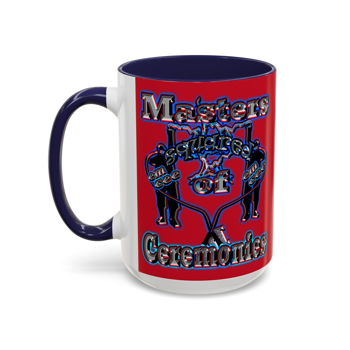 em cee squared - Accent Mug (dark red)