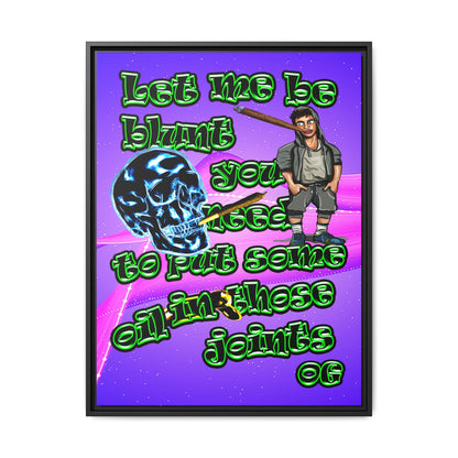 og - framed canvas art (purple-pink wave)