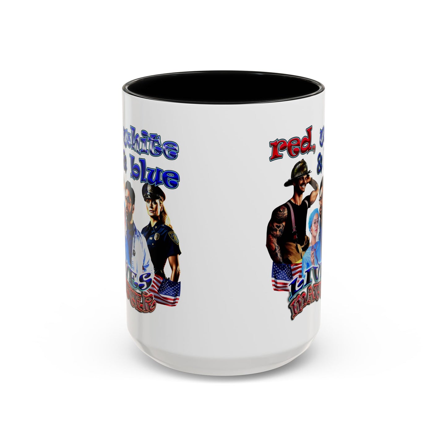rw&b lives matter - Accent Mug (white)